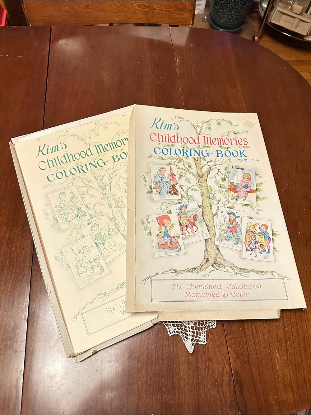 Vintage Kim’s Childhood Memories Coloring Book Unused 12x19